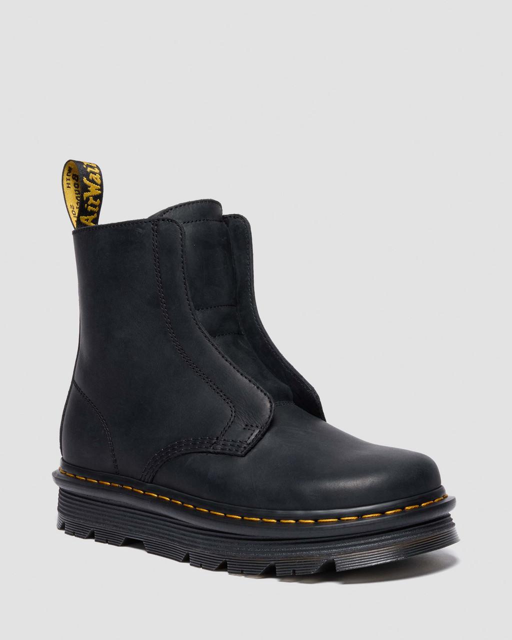 Zebzag Laceless Slip On Leather Boots