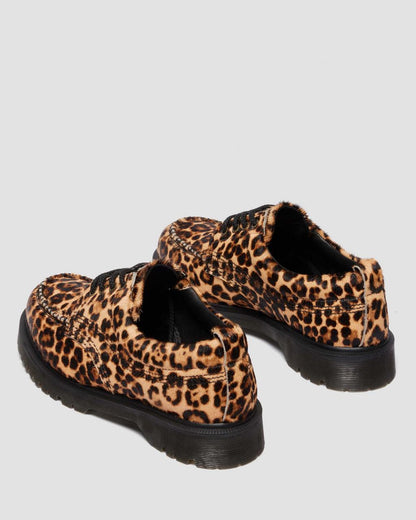 LOWELL LEOPARD PRINT MOC TOE SHOES