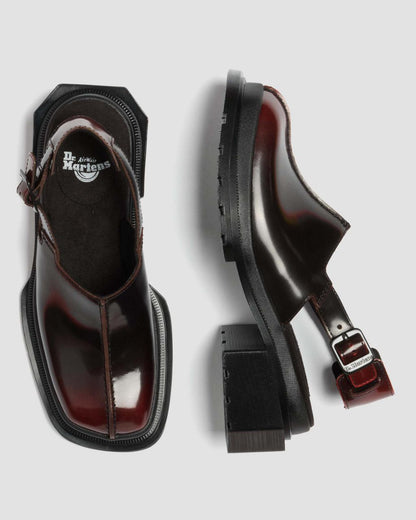 Maybole Square Toe Rub Off Leather Mules