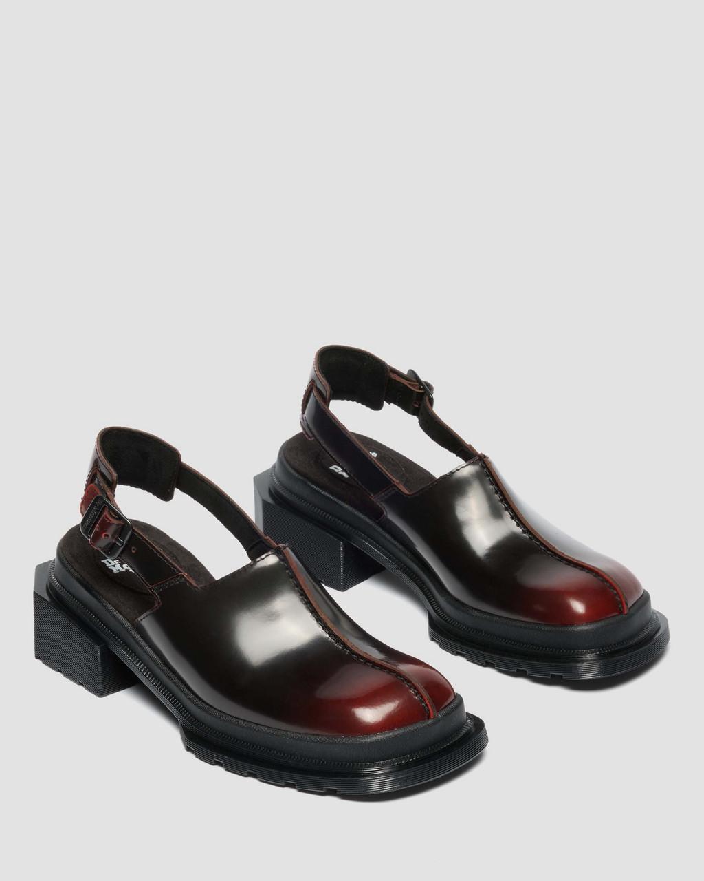 Maybole Square Toe Rub Off Leather Mules