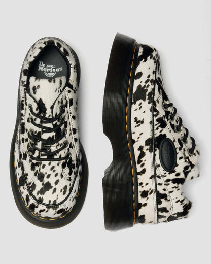 Buzz 5-Eye Dalmatian Hair On Leather Shoes