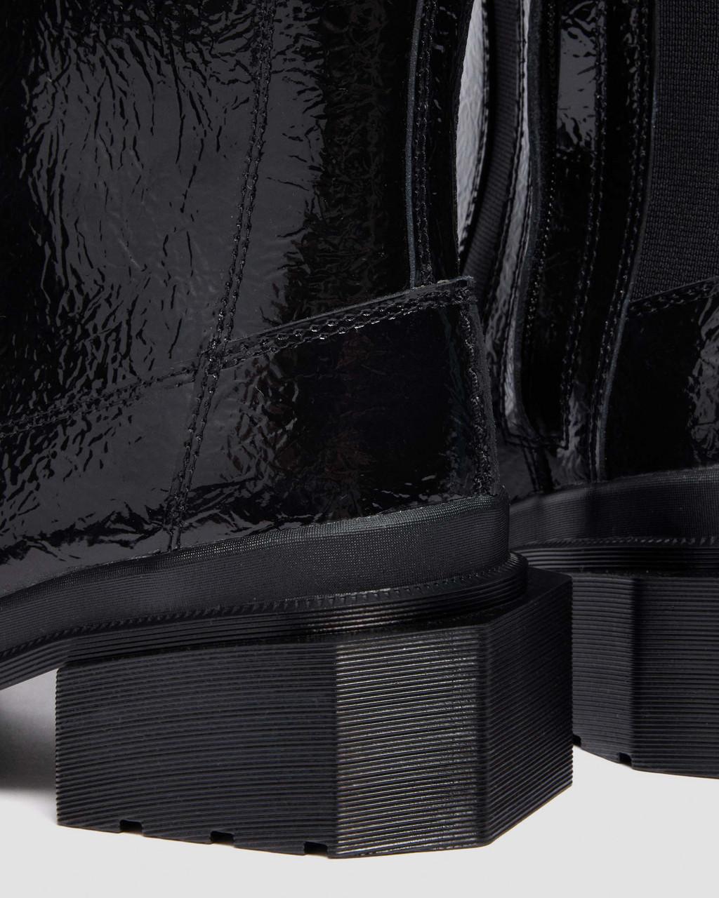 Maybole Hi Square Toe Patent Chelsea Boots