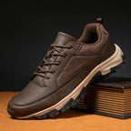 MEN'S COMFORTABLE GENUINE LEATHER SNEAKERS WITH ARCH SUPPORT AND SHOCK ABSORPTION