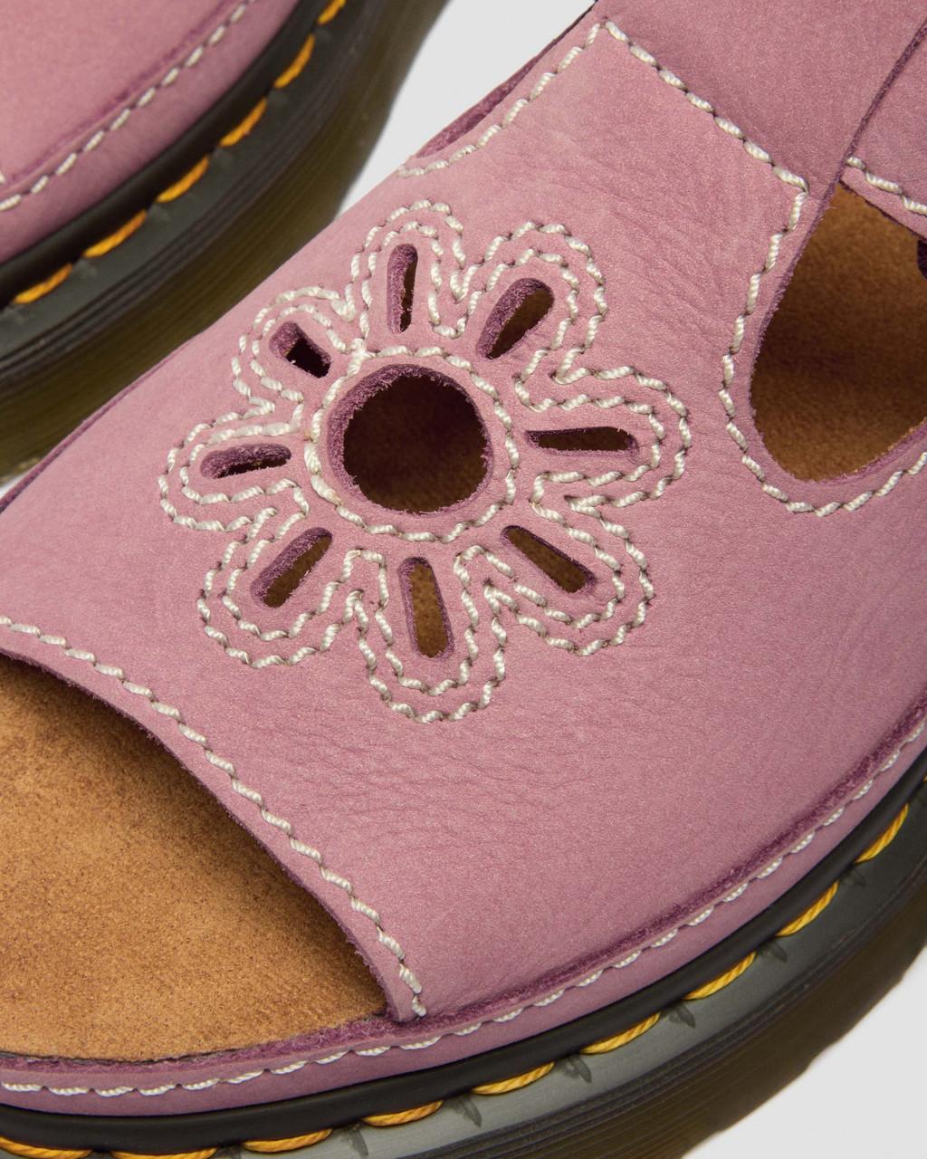 Dunnet Flower Nubuck Platform Sandals