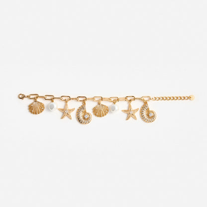 Gold Multi Charm Bracelet