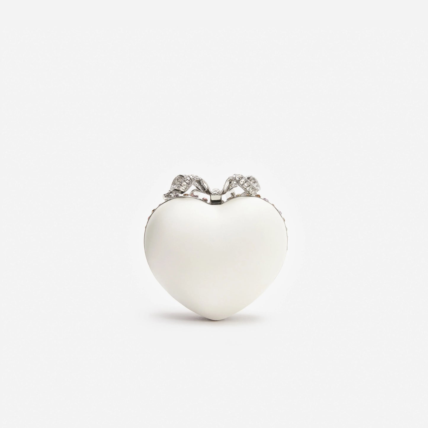 Multi Crystal Heart Clutch Bag