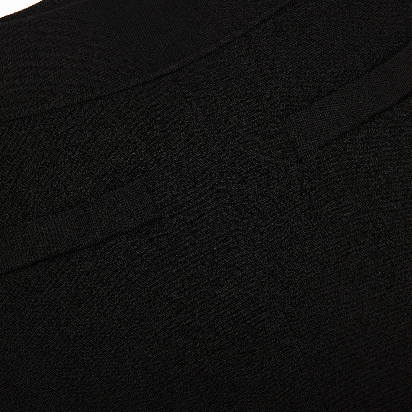 Black Belted Knit Leggings