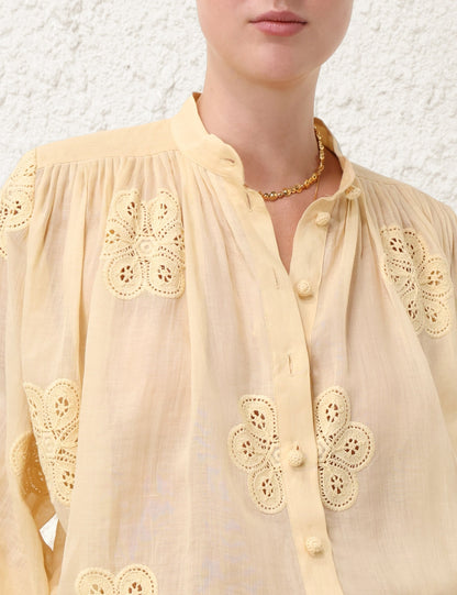 Acadian Embroidered Blouse