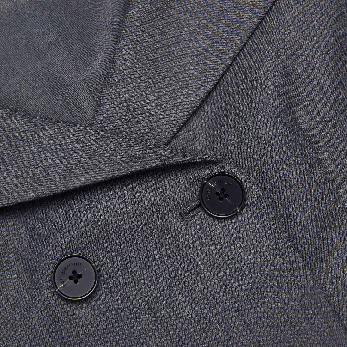 Grey Wool Tailored Top