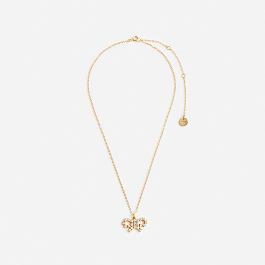 Micro Gold Bow Necklace