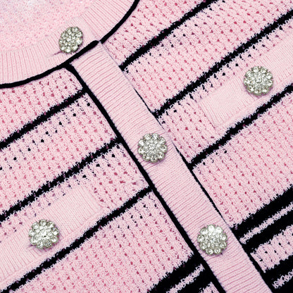 Pink Stripe Cardigan
