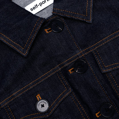 Indigo Denim Flared Mini Dress