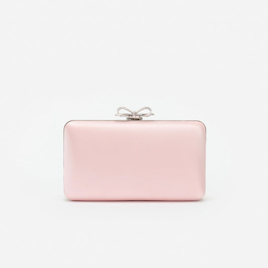 Pink Satin Clutch Bag
