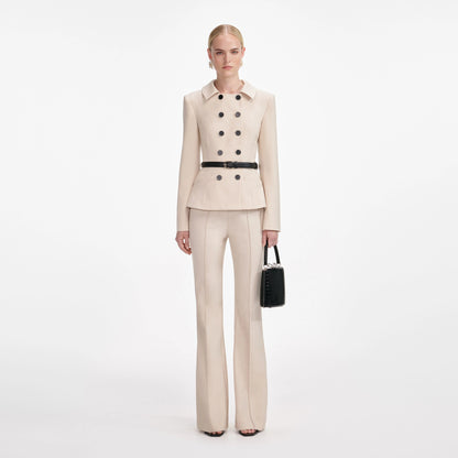 Beige Twill Jumpsuit