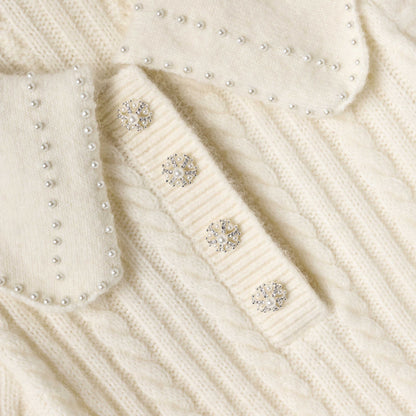 Cream Alpaca Knit Dress