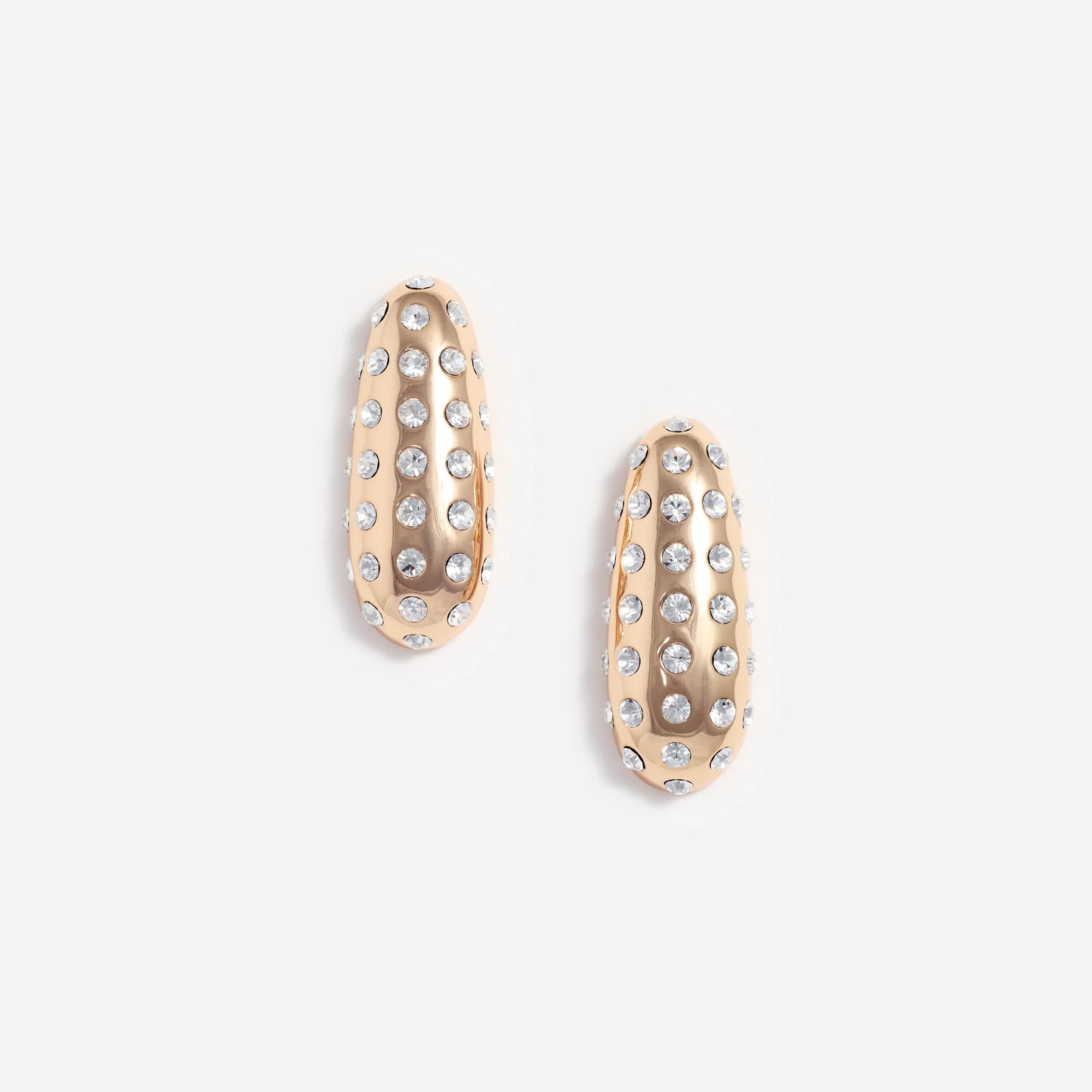 Gold Crystal Bar Earrings