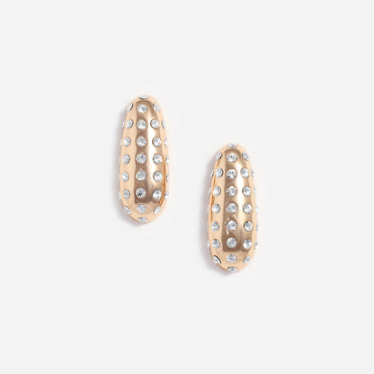 Gold Crystal Bar Earrings