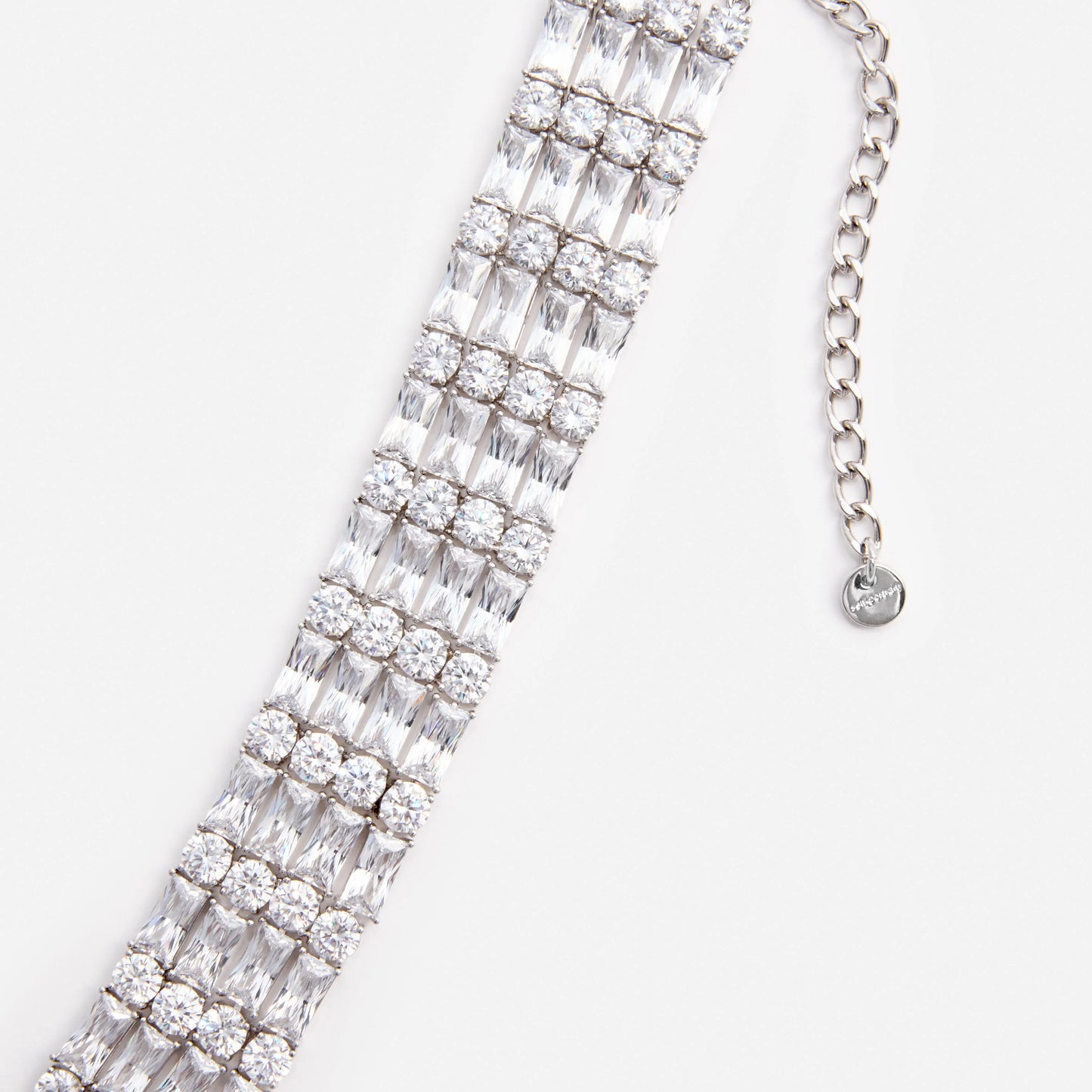 Silver Crystal Choker