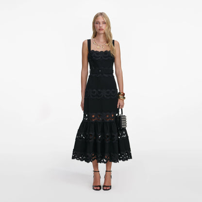 Black Crepe Midi Dress