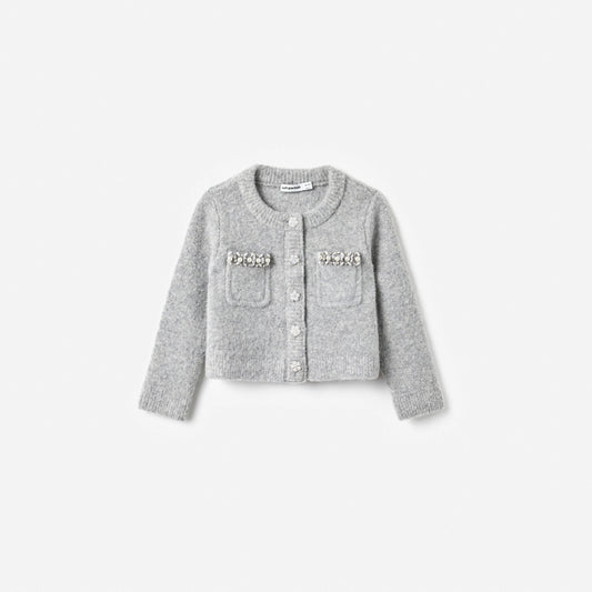 Grey Knit Cardigan