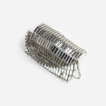 Silver Crystal Bow Mini Shoulder Bag