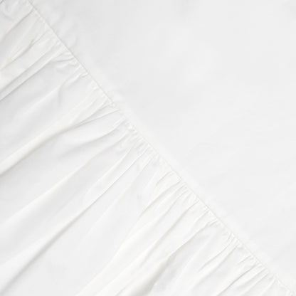 White Cotton Asymmetric Mini Dress