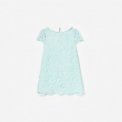 Mint Lace Collared Dress
