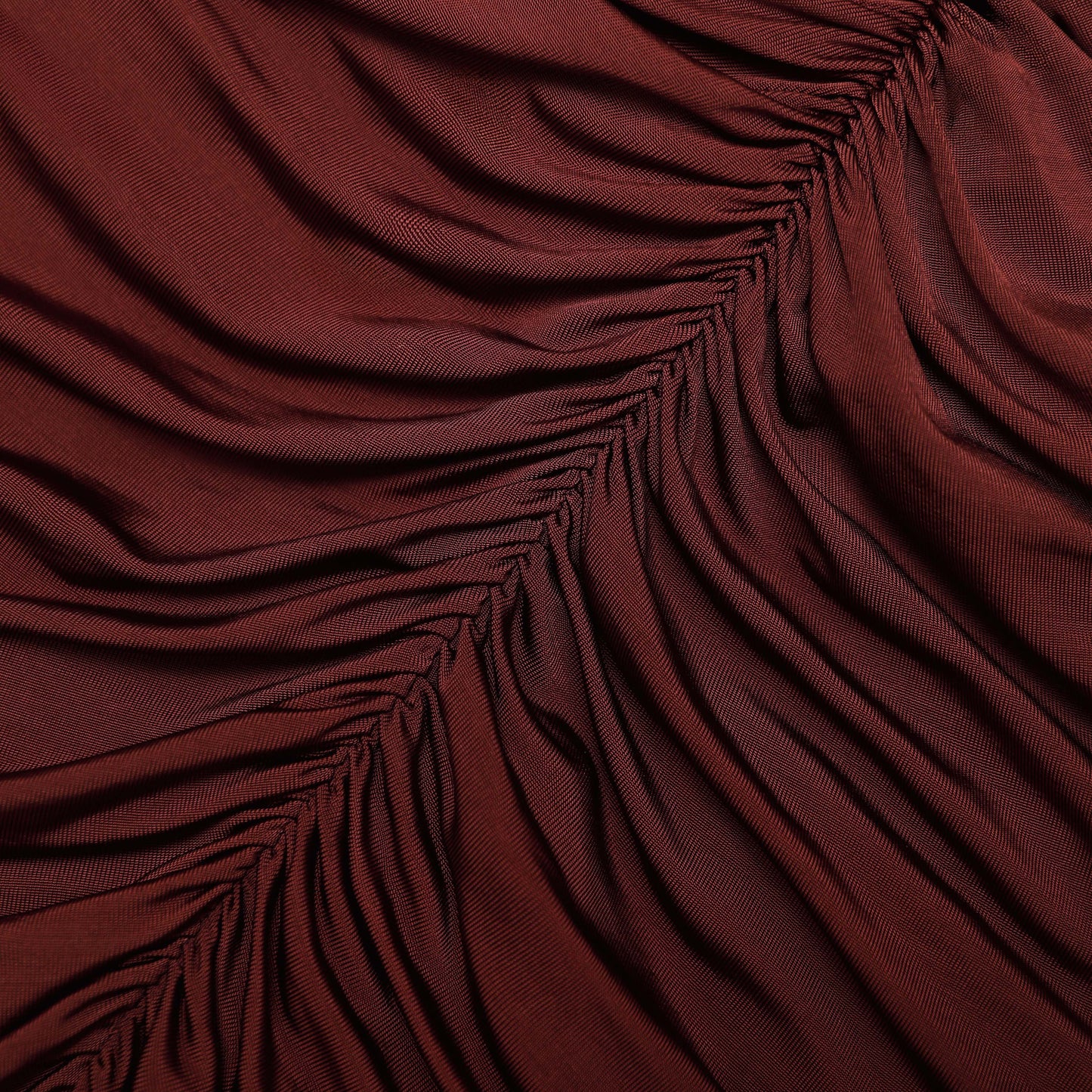 Brown Jersey Drape Top