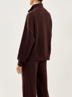 Hawley Half Zip Sweat Coffee Bean
