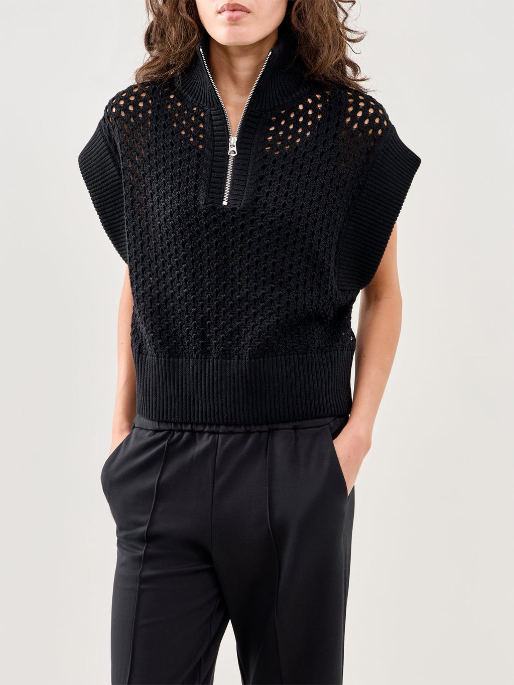 Gaines Half Zip Sweatshirt Black