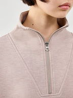 Hawley Half Zip Sweat Taupe