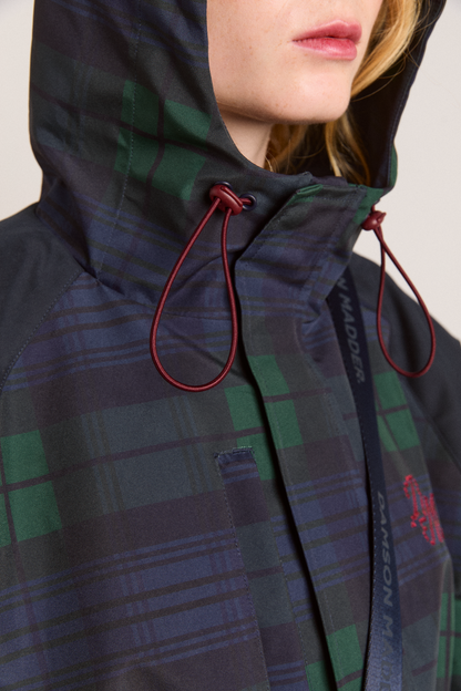 Stylish waterproof jackets that can be worn on rainy days- navy check---Add to cart and enjoy 50% off