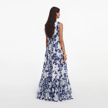Printed Georgette Maxi Dress