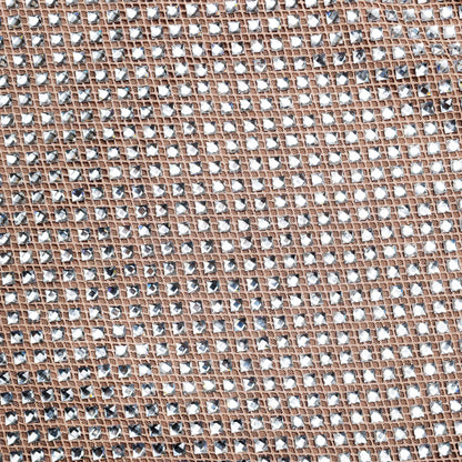 Silver Rhinestone Mesh Midi Dress