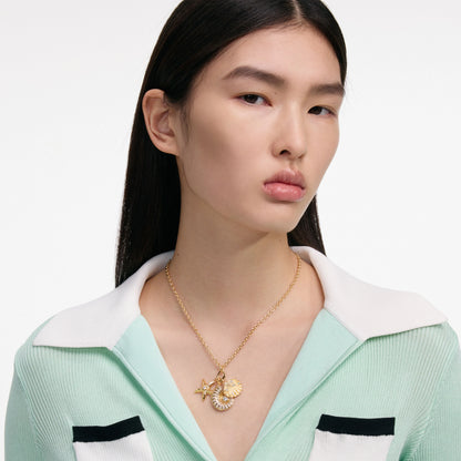 Gold Multi Charm Necklace