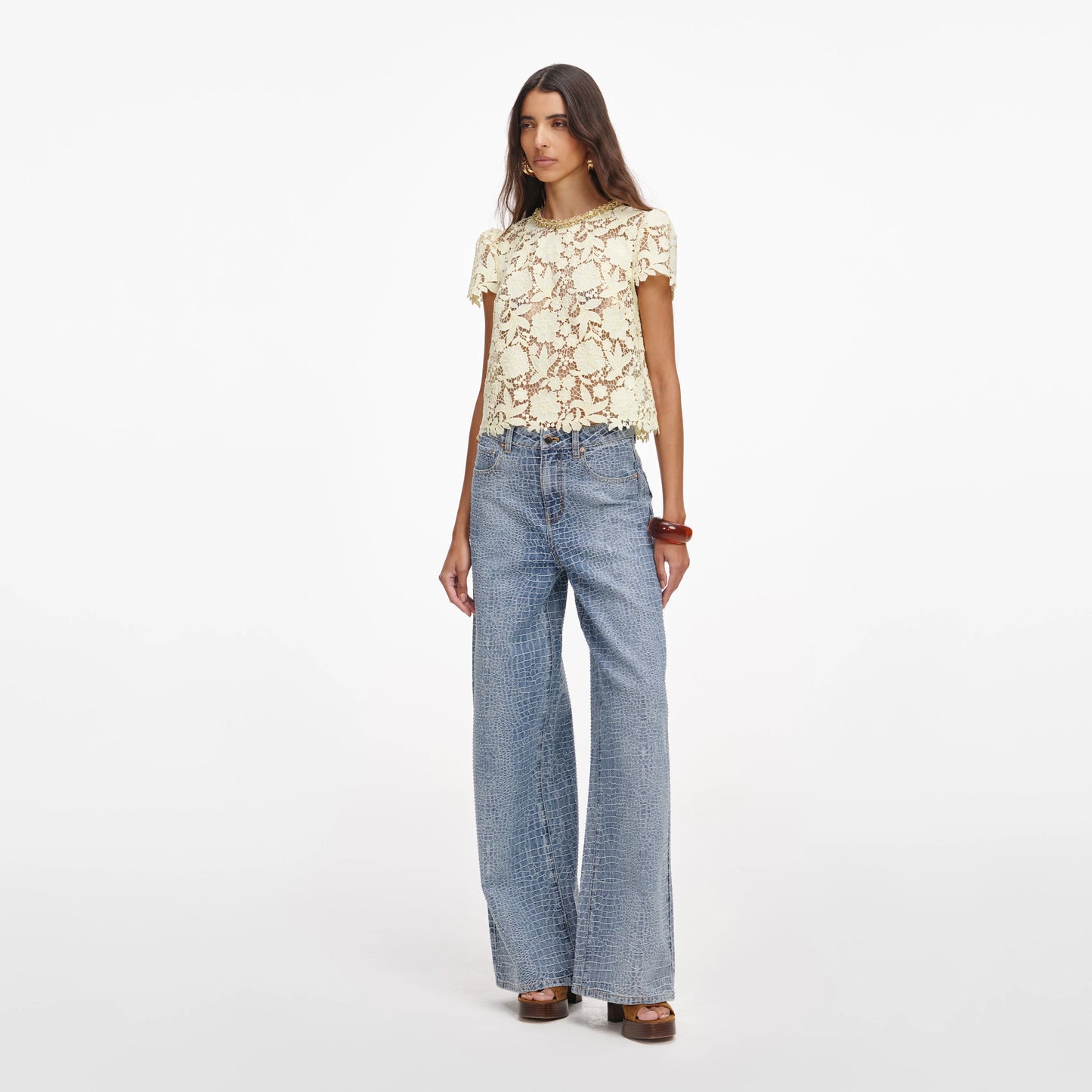 Yellow Lace Top