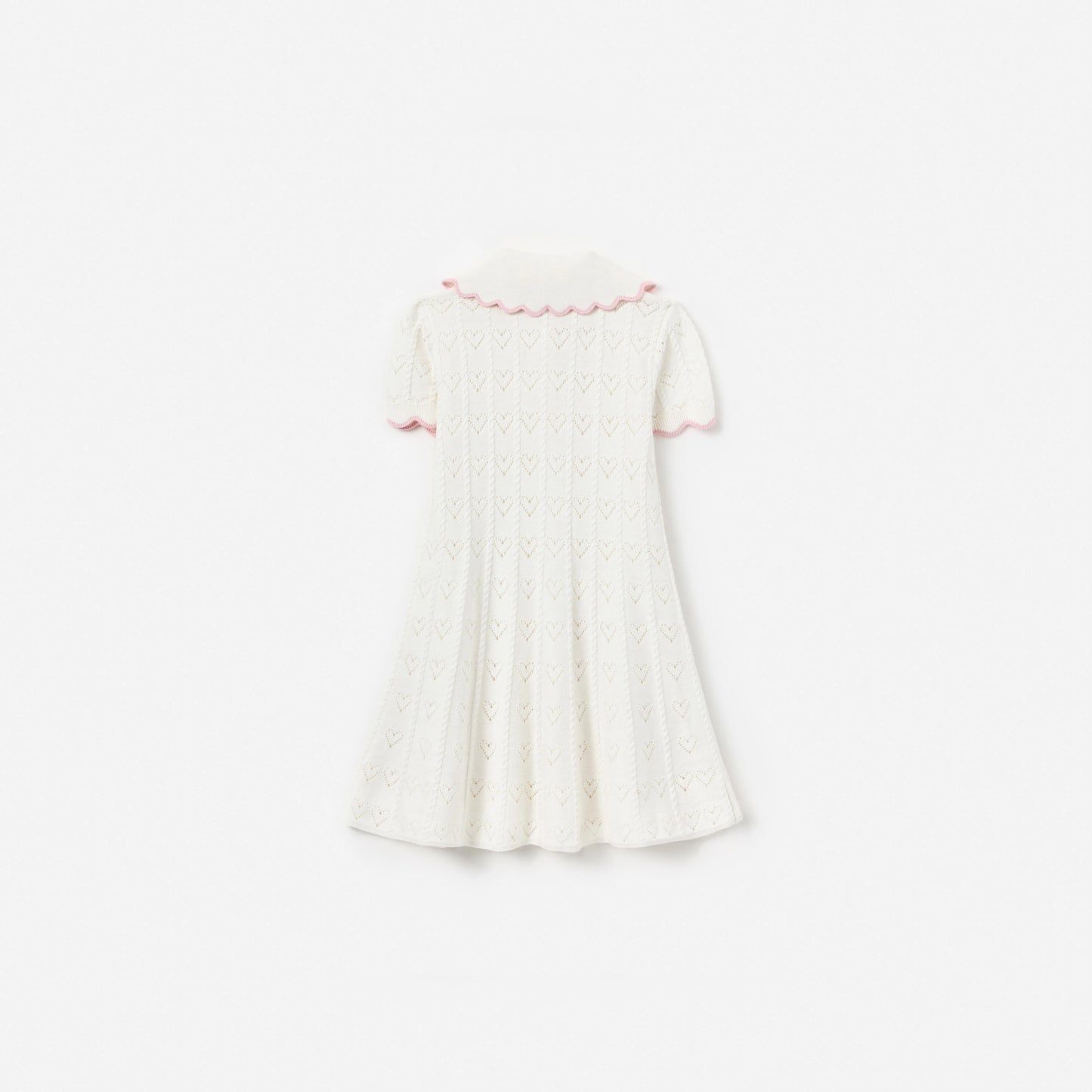 Cream Heart Knit Dress