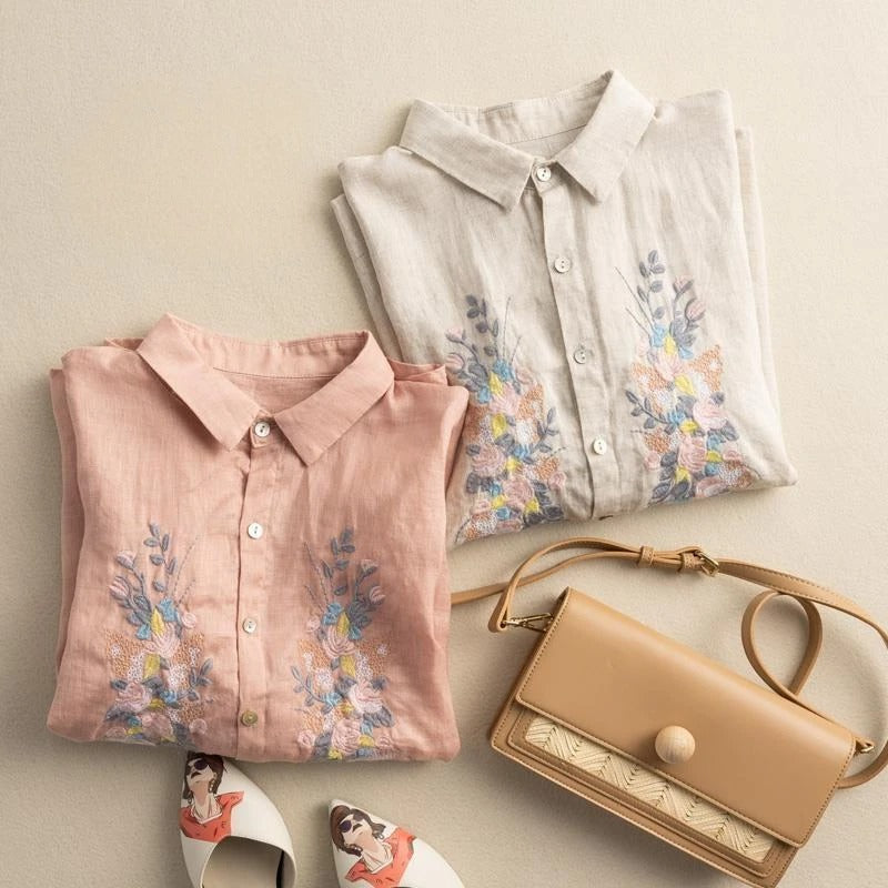 BETTY LINEN BLOUSE