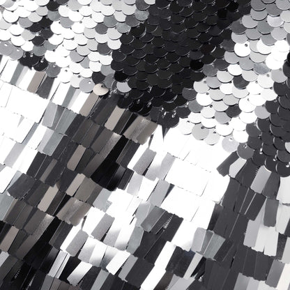 Silver Gradient Sequin Midi Dress