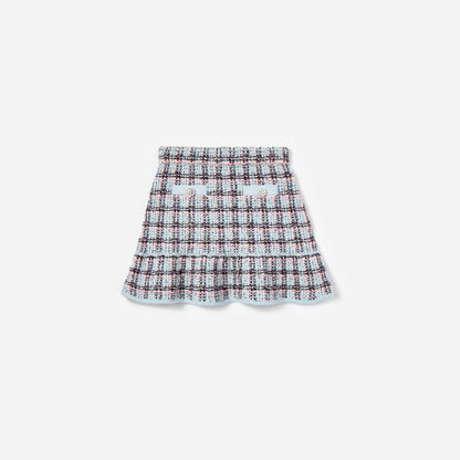 Textured Stripe Knit Skirt