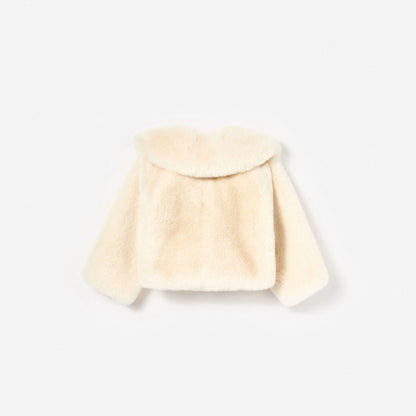 Cream Faux Fur Jacket