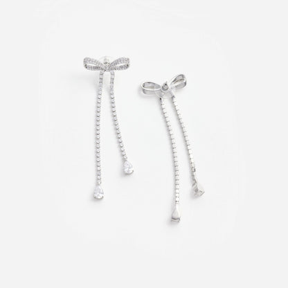 Crystal Bow Dangle Earring