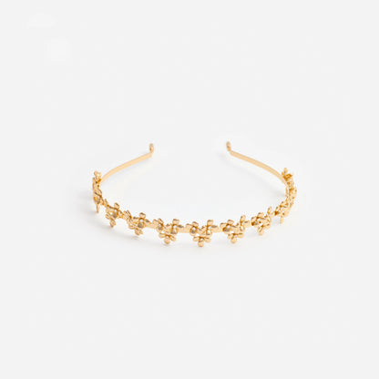 Gold Flower Cluster Headband