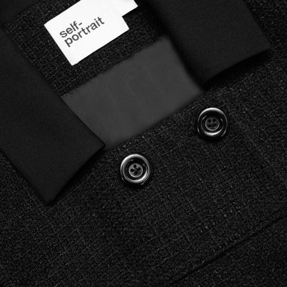 Black Boucle Cropped Jacket