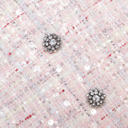 Pink Sequin Boucle Jacket