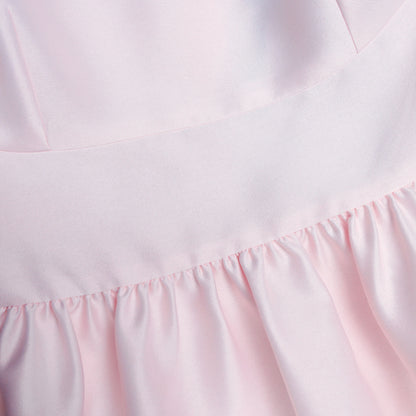 Pink Taffeta Midi Dress