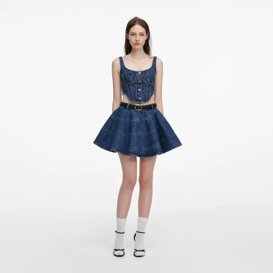 Denim Corset Top