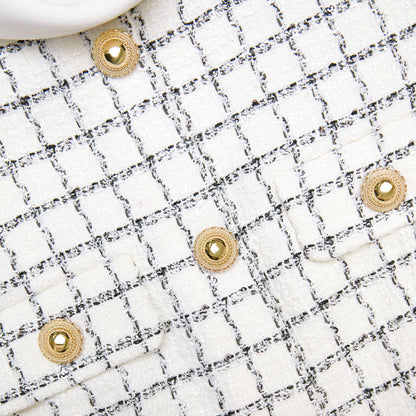 Check Boucle Mini Dress