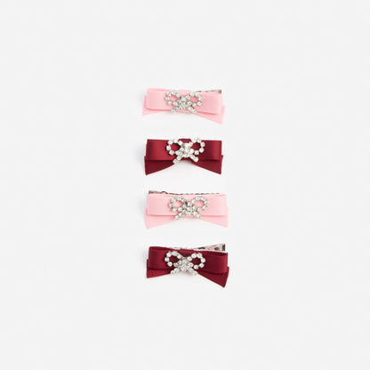 Satin Bow Hairclips